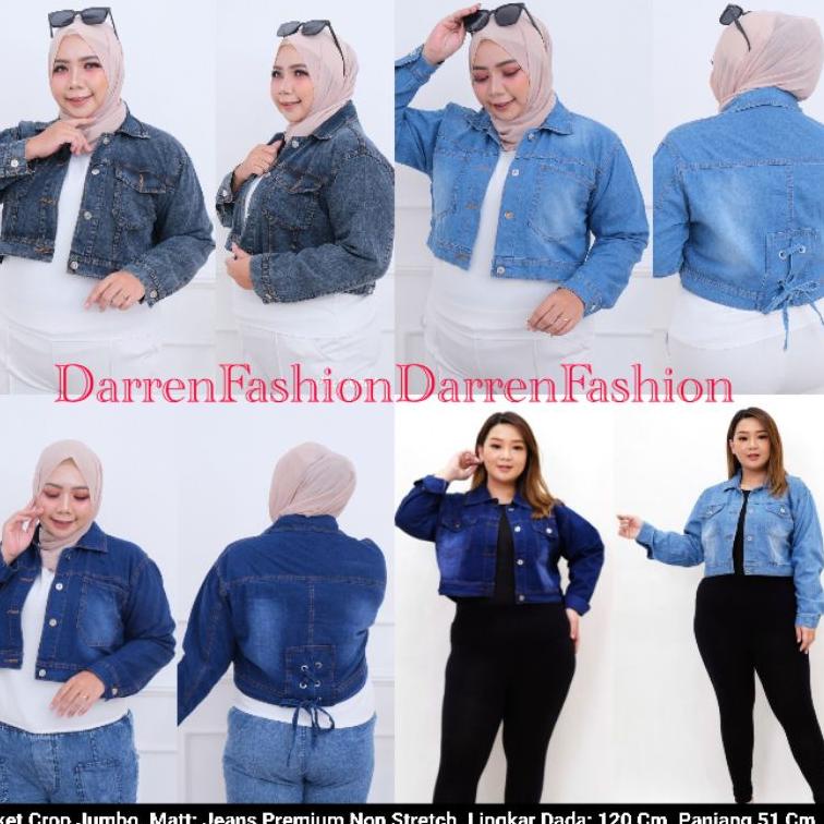 MURAH MERIAH Jaket Crop Jumbo Big Size. Jaket Crop Wanita Jumbo Murah . Jaket Oversize Over Size