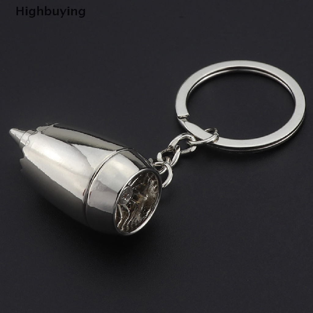 Hbid Logam Baru 3D Aviation Plane Model Mesin Gantungan Kunci Mini Jet Engine Keyrings Hadiah Glory