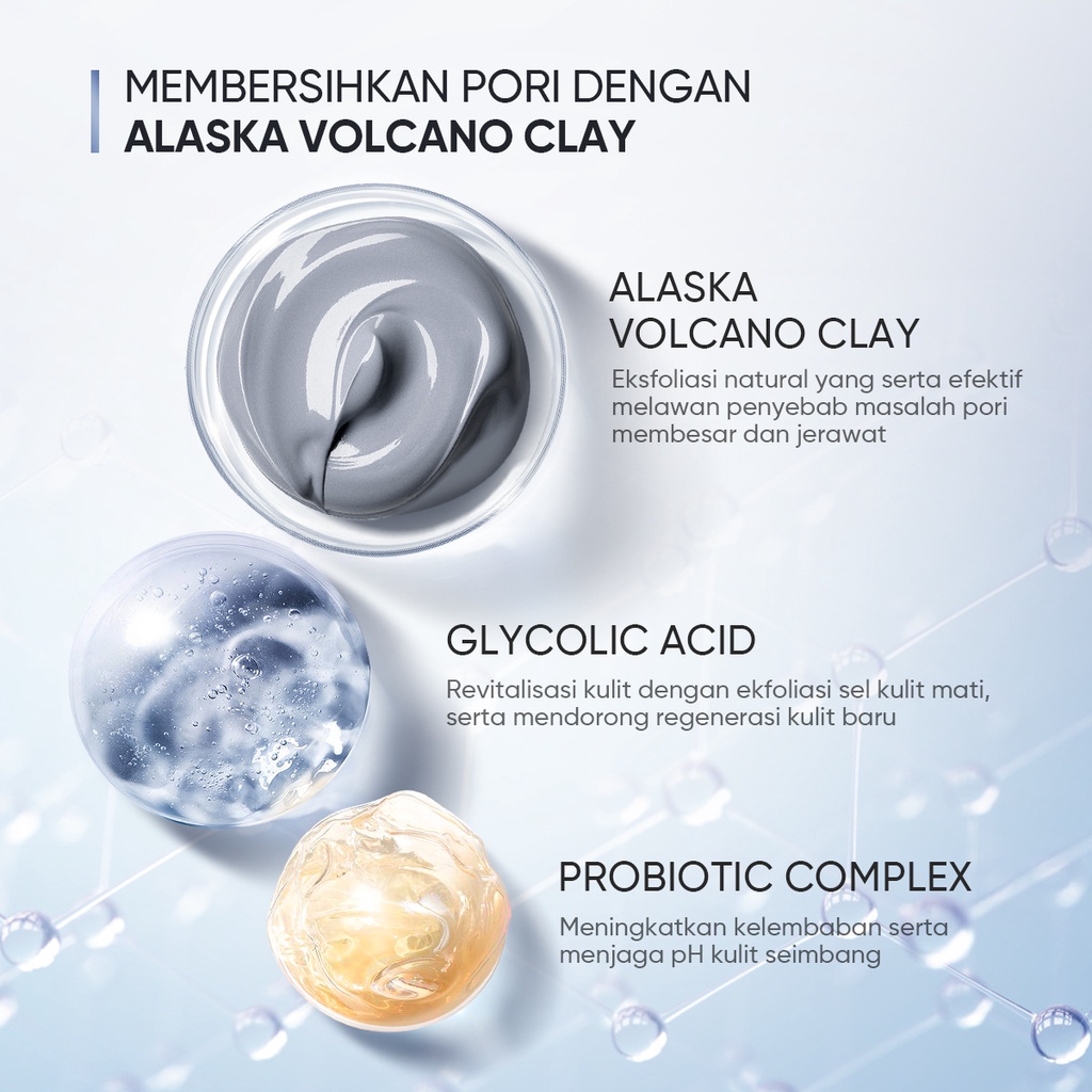 Clay Mask Komedo SKINTIFIC Alaska Volcano Clay Pore Detox Clay Stick 40g Stick Masker Mud Masker Clay Masker Wajah Skintific Masker Komedo Jerawat Wash Off Mask