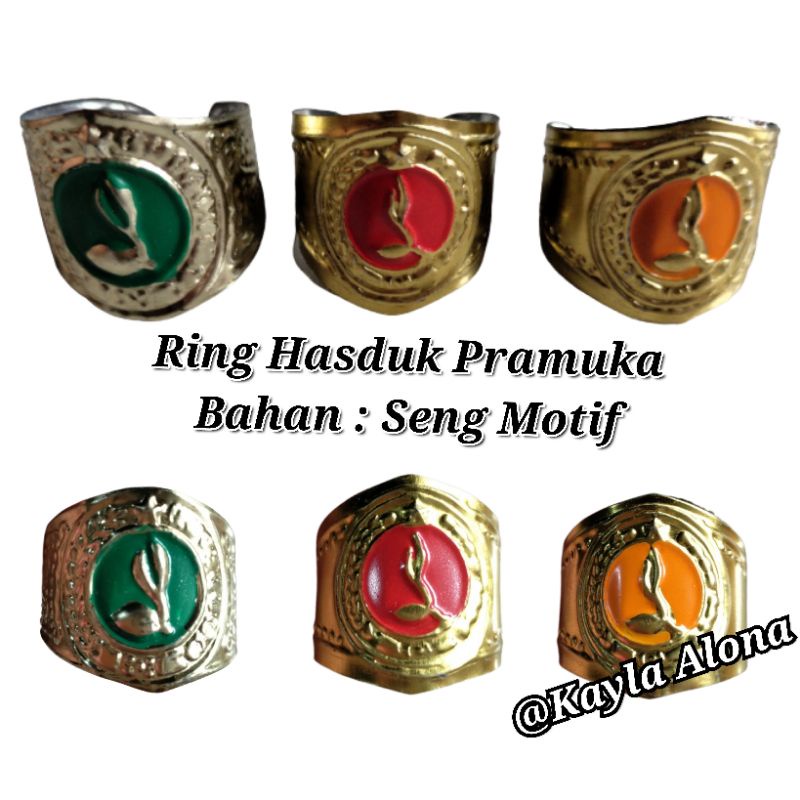 Ring Hasduk Pramuka Bahan : Seng Motif