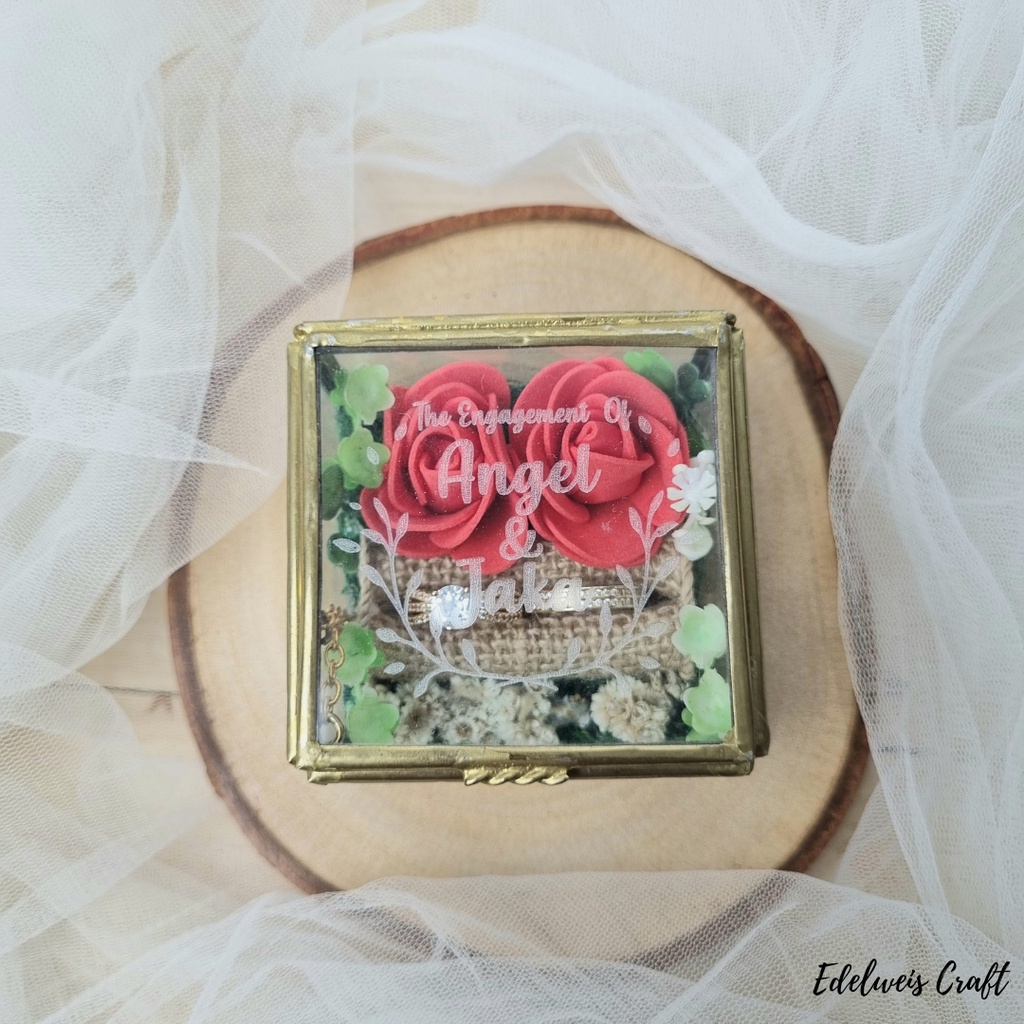 RING BOX/ KOTAK CINCIN/ BOX CINCIN/ RING BEARER/ TERARIUM BOX MINI