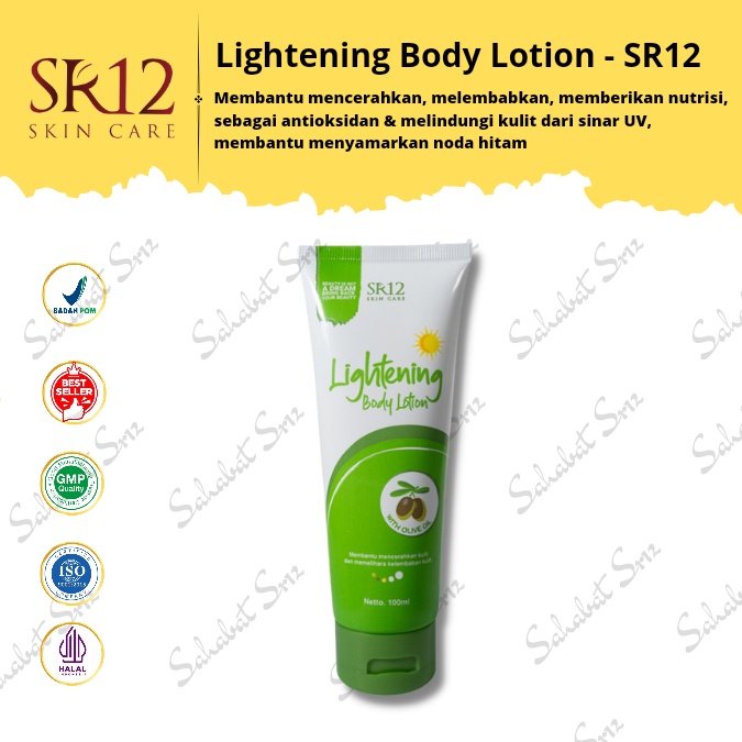 LIGHTENING BODY LOTION SR12 / LOTION PENCERAH / ANTI UV / SPF 30+++