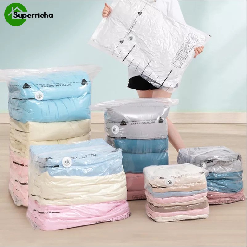 Hot SALE/[HOT SALE] Needed Vacuum Storage Bags/Kantong Seal Kompresi Rumah/Tas Kompresi Travel Selimut Pakaian/Tas Penghemat Tempat Pakaian Selimut Sweater Bantal