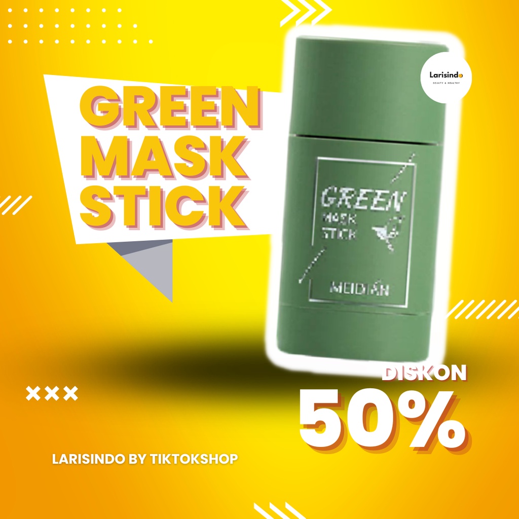 𝗚𝗿𝗲𝗲𝗻 𝗠𝗮𝘀𝗸 𝗦𝘁𝗶𝗰𝗸 𝗠𝗘𝗜𝗗𝗜𝗔𝗡 Green Mask Stick 100% Original Perawatan Wajah Masker Hilangkan Komedo Kotoran di Wajah