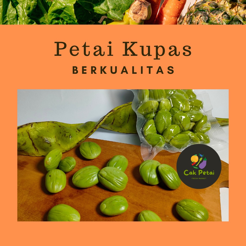 

Pete Kupas Vakum 100 gram Tahan 3 Bulan petai kupas