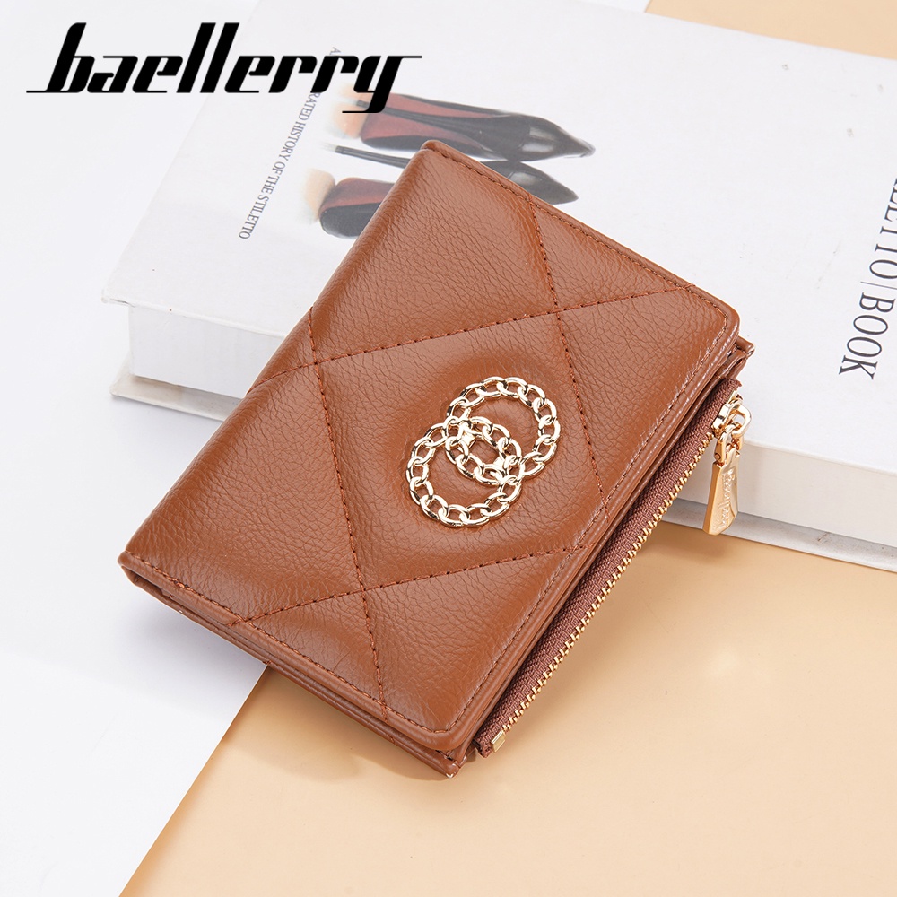 BAELLERRY N2385 Dompet Wanita Lipat Bahan Kulit PU Leather Premium WATCHKITE WKOS