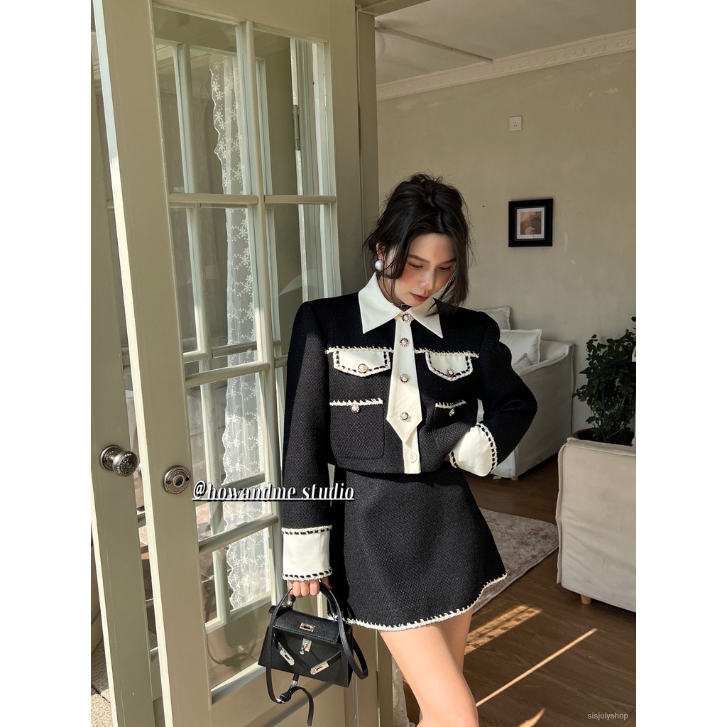 [✅BISA COD] #Sisjuly# Warna tabrakan mode baru wanita Perancis jaket angin dupa kecil jaket angin pi