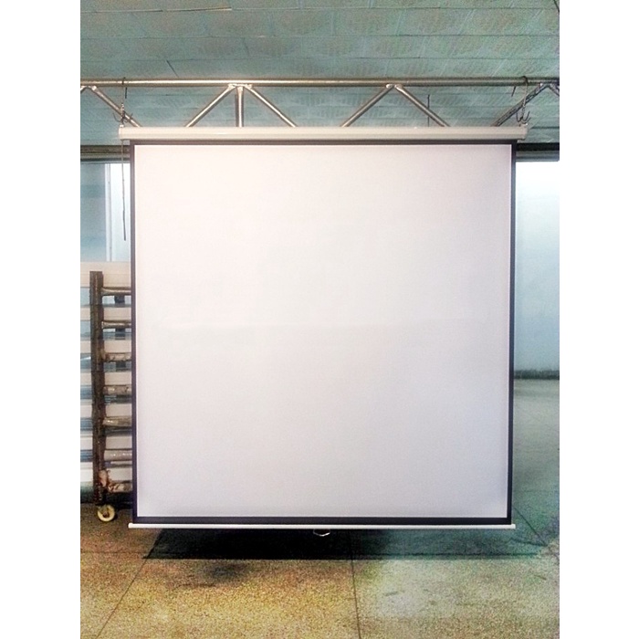 

[[JNT COD]] screen projector manual wall 60" - layar proyektor manual gantung 60