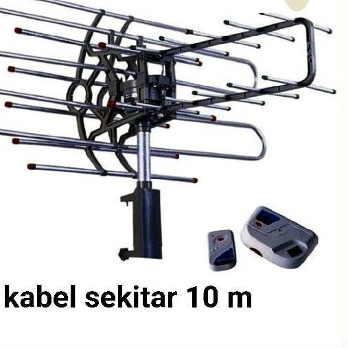 ✷ Antena Tv Remot rotasi 850 Kabel + Booster remote spt sanex ➣