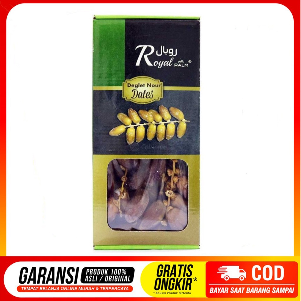 

Kurma Deglet Nour Royal Palm 500gr - Kurma Tunis Tangkai Original