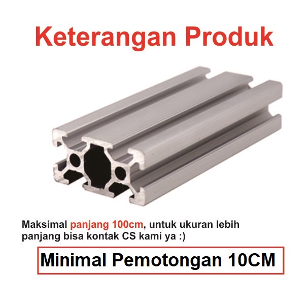 [HAEBOT] Aluminium Profile V Slot 2040 20x40 AP2040 Alumunium Profil Frame CNC Extrusion Mini Kerangka Mekanik Series 20mm x 40mm 3D Printer 1cm