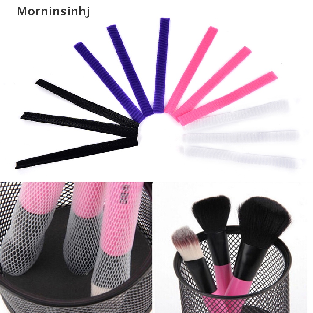 Mornin 10Pcs Brush Make Up Kosmetik Pen Netg Cover Mesh Sarung Pelindung Penjaga id
