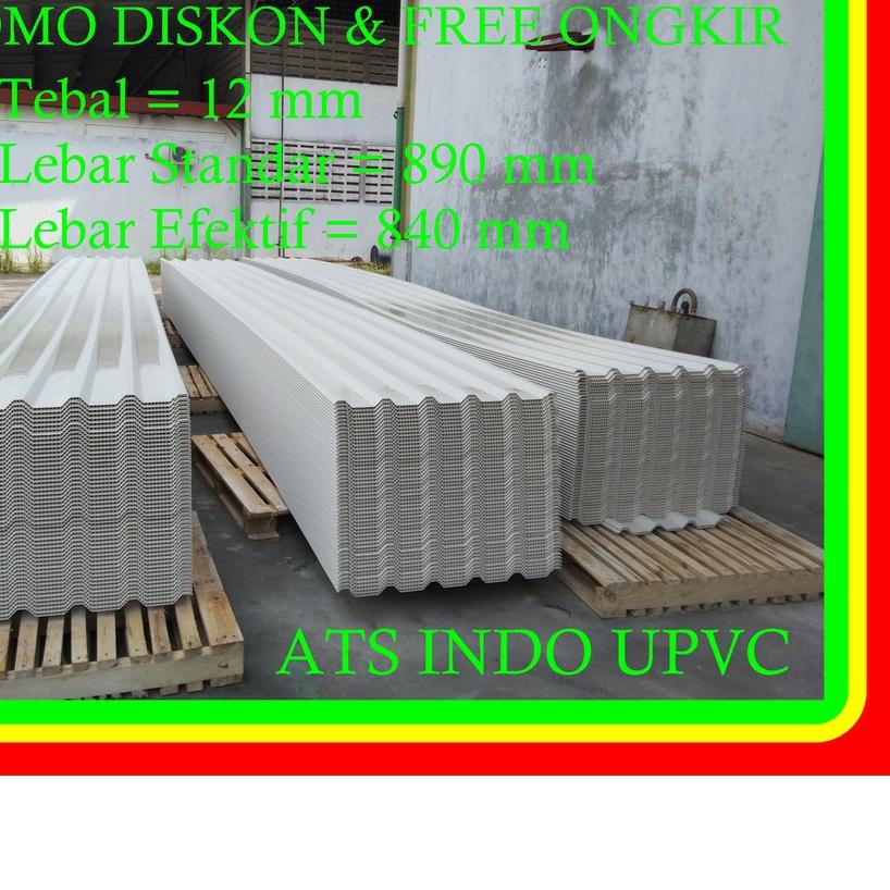 ➴ ATAP UPVC Lebar 890mm Tebal 12mm SETARA ALDERON 830 ←