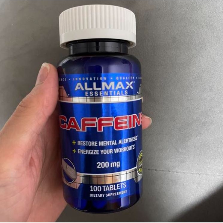 ALLMAX Nutrition 100% Pure Caffeine 200 mg 100 Tablets ORI USA Allmax Caffein Allmax