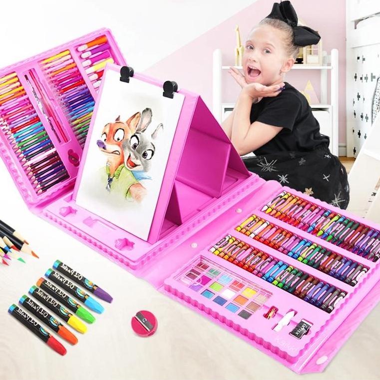 

✨12.12✨ KRAYON WARNA ART SET 208 PENSIL WARNA CRAYON WARNA SET 208 pcs & 150 pcs Warna serbuuu !