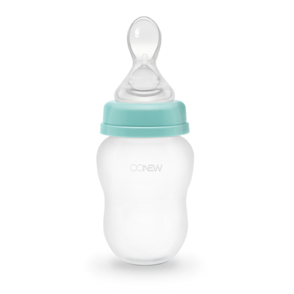 OONEW Silicone Baby Bottle with Spoon Feeder