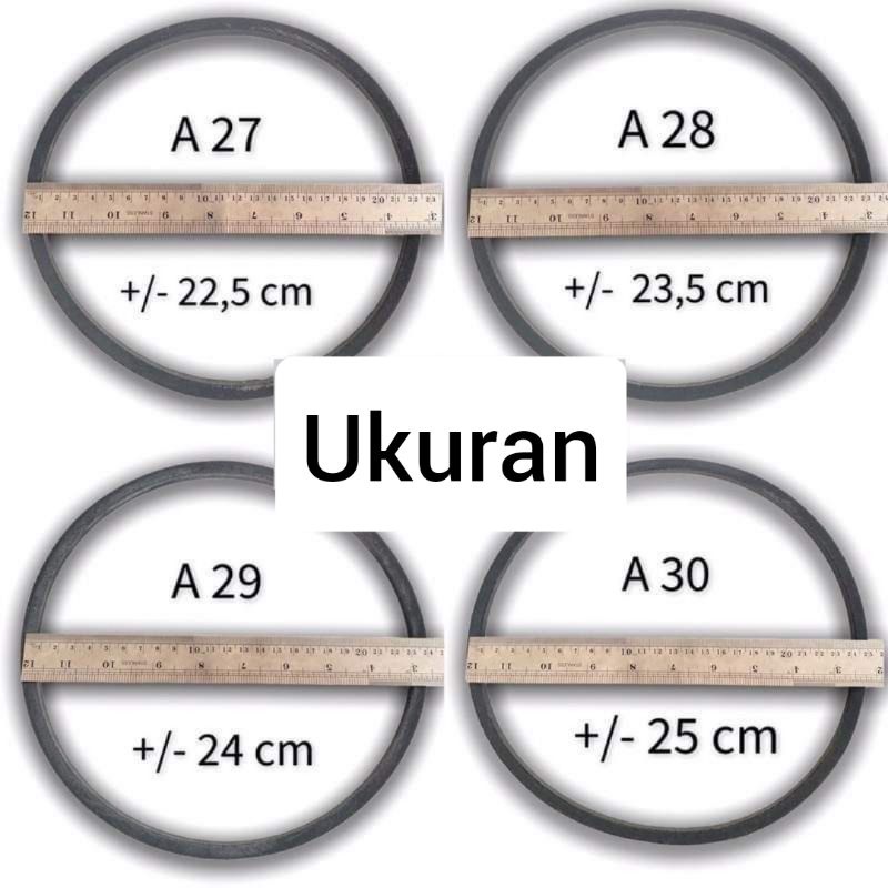 KARET VANBELT / V BELT UNTUK MESIN CUCI LENGKAP SEMUA UKURAN A 19 - 34