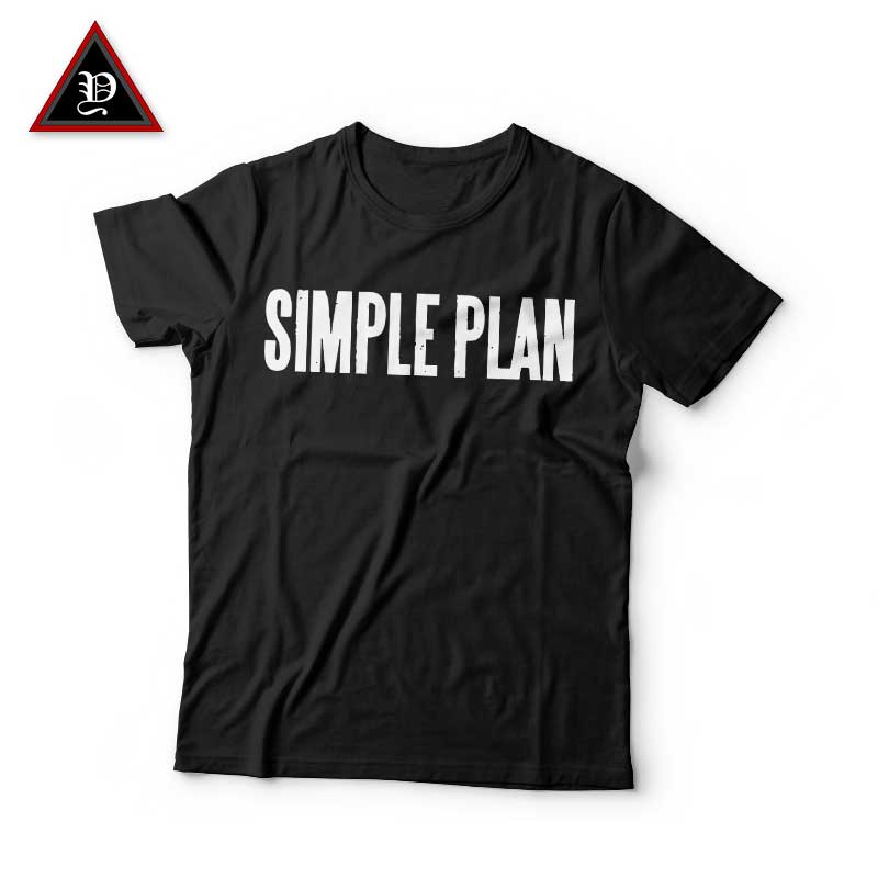 Kaos Simple Plan Logo Hitam