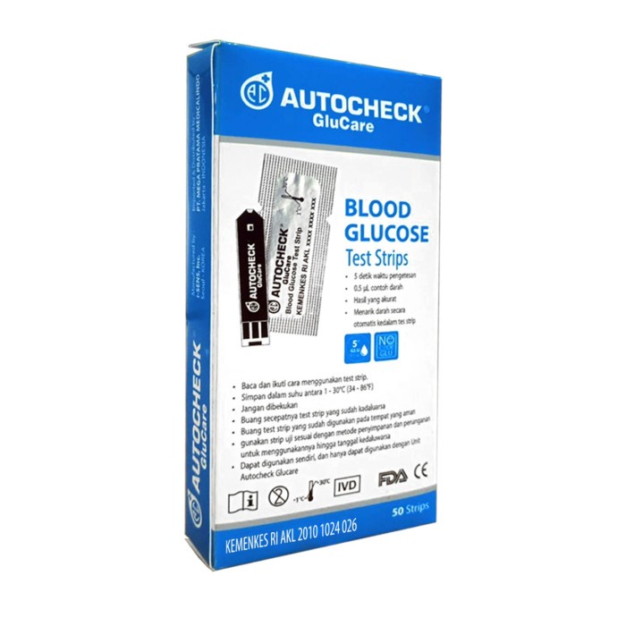 Strip Stik Gula Darah Glucare Test Autocheck Isi 50 OJ2