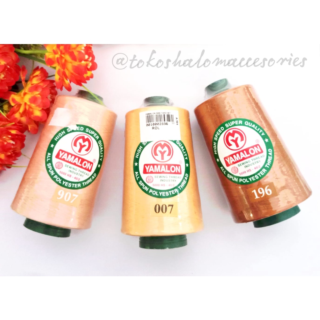 Benang Jahit Besar YAMALON 500/ benang yamalon 5000 yard - Coklat 196