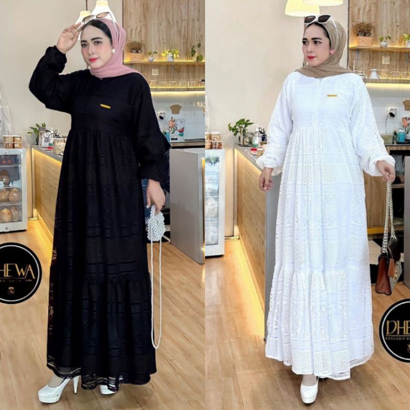 DRESS BROKAT MALIKA BY DHEWA_STYLE