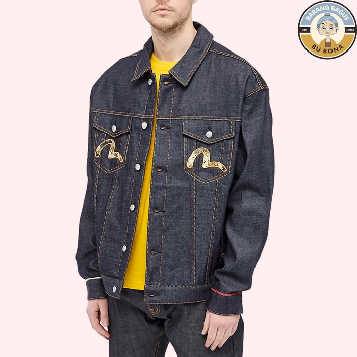 Evisu Embroidered Arch Denim Jacket Selvedge Trucker