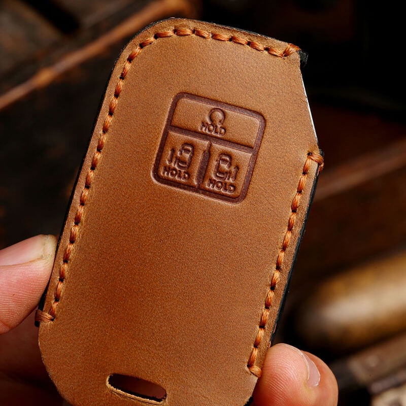 [Tersedia] Kulit Mewah Handmade Smart Remote Case Kunci Mobil Cover Shell Untuk KIA 2022kalmari Pelindung Kunci Holder Fob Aksesoris