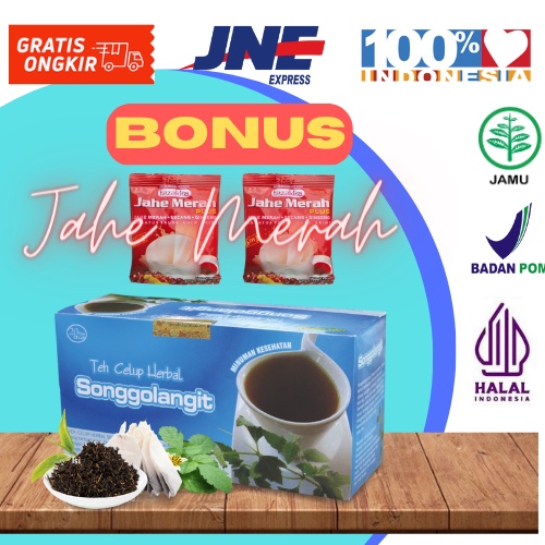 

Teh Songgo Langit Berkhasiat ASAM URAT REMATIK Minuman Kesehatan Herbal Tazakka 20 Kantung celup Alami HALAL ORIGINAL