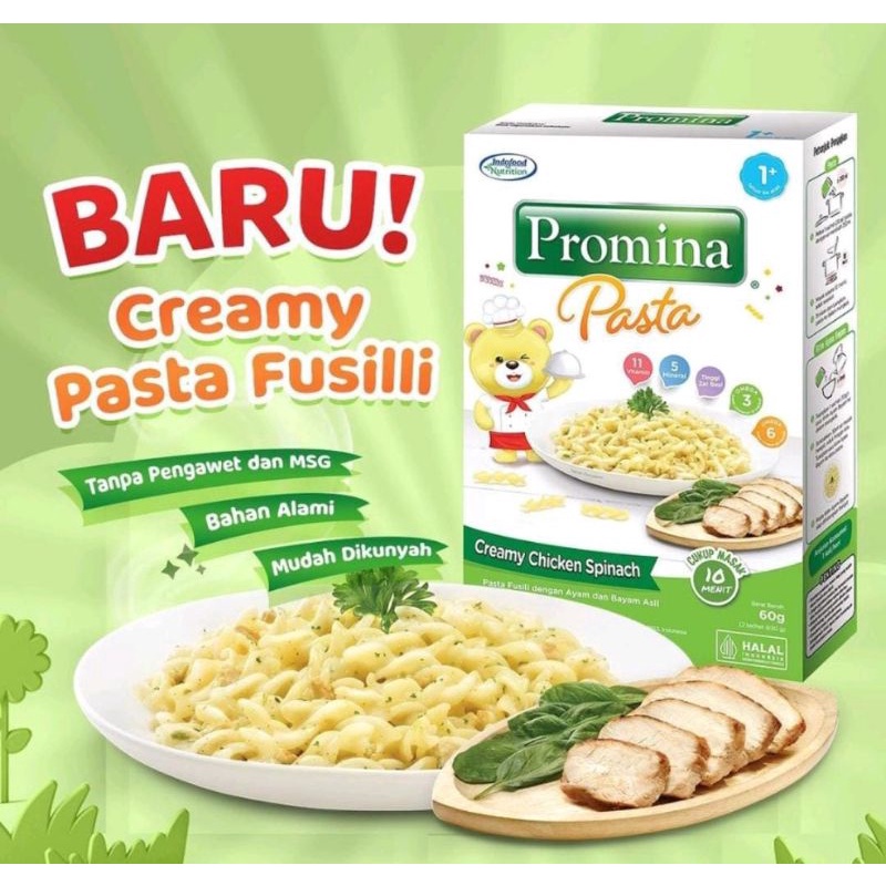 Promina pasta max &amp; cheese/Cremy Chicken Spinach pasta khusus bayi