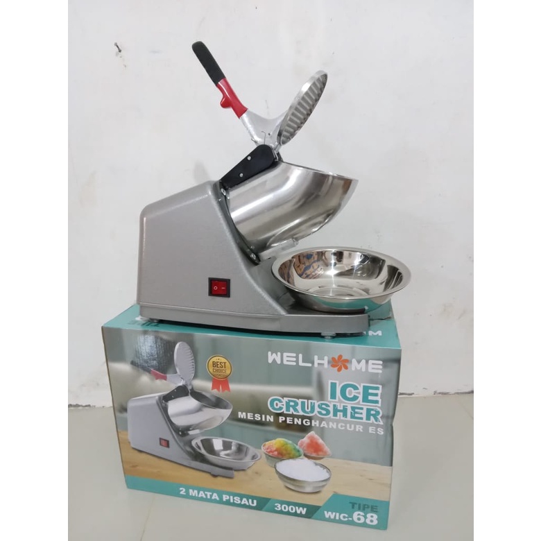 Welhome mesin penghancur es/serutan es 2 mata pisau Welhome Wic-68 | Mesin Serut Es Salju Ice Crusher 2 Mata Pisau 300 Watt Wellhome WIC 68 | Ice Crusher Mesin Penghancur Es / Mesin Penghancur Es Terbaru | FMS