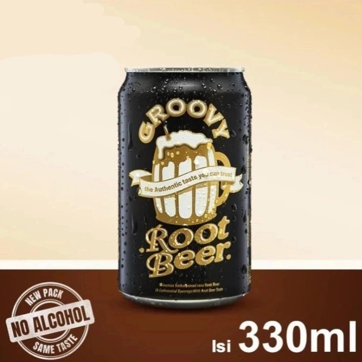 

GROOVY Root Beer soft drink 330ml 330 ml kaleng