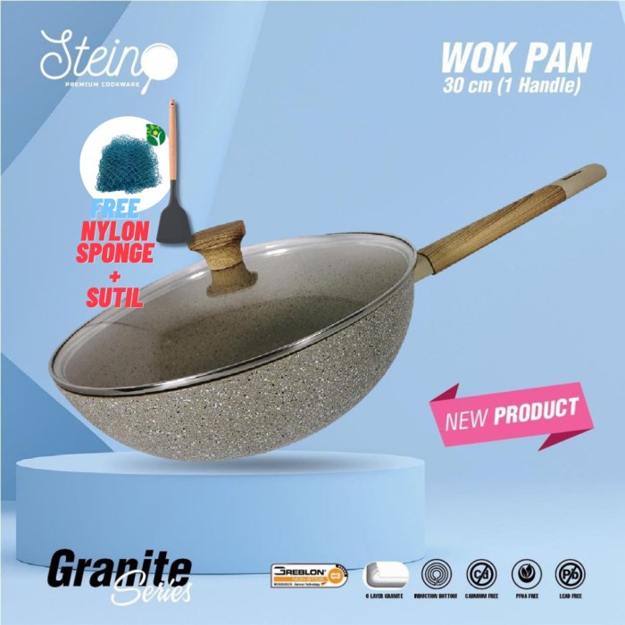 Terlaris Stein Cookware Wok Pan 30Cm