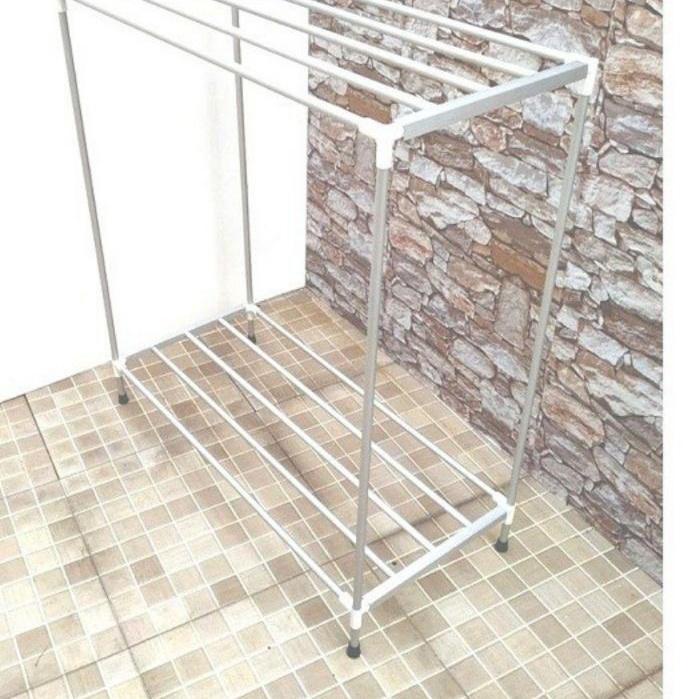 ♥ Jemuran handuk aluminium rak handuk berdiri 5 susun ➫