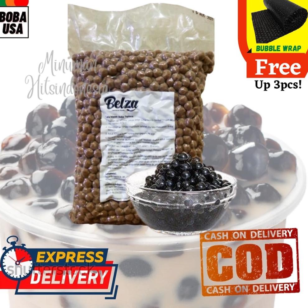 

COD✔️ Tapioca Belza 1kg/Tapioka Bubble Pearl Boba Belza Hitam/Topping Minuman Kekinian Termurah