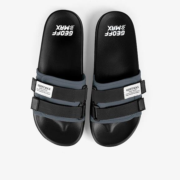 SALE Geoff Max Official - Freddo Grey Black | Slippers | Sandal Pria