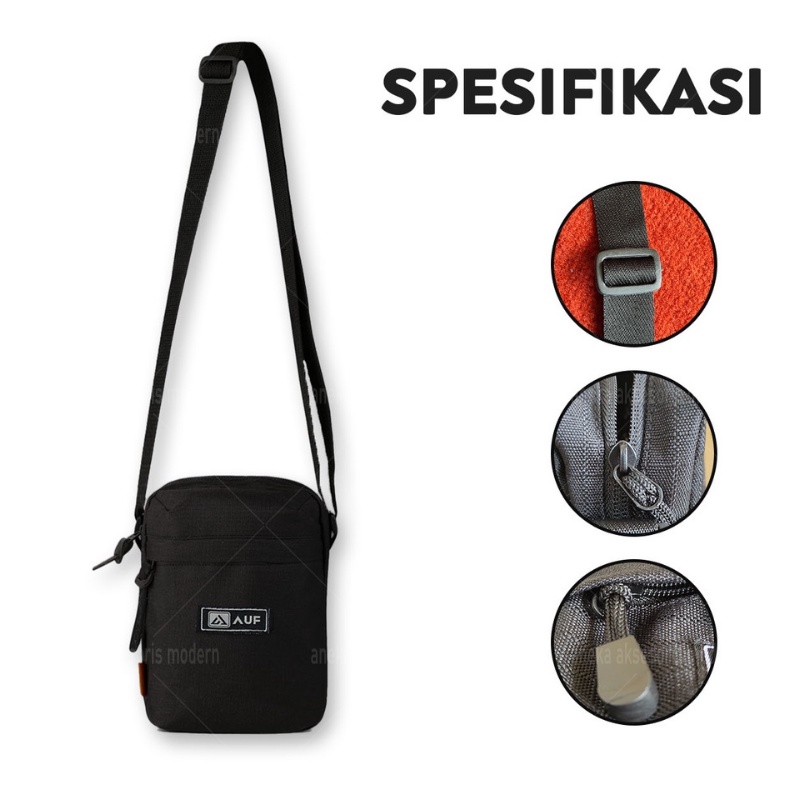 Tas Slempang AUF MINI Tas Selempang Anak Cangklong Samping Pria Perempuan Kualitas Premium Original