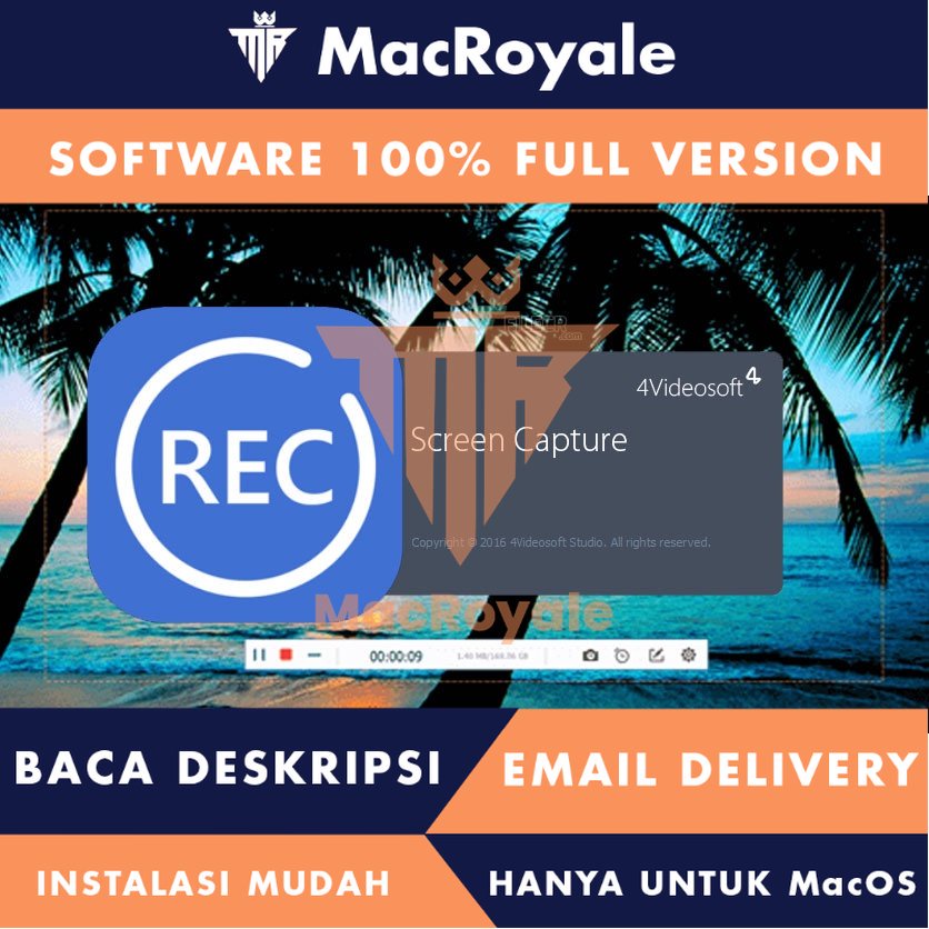 [MacOS] 4Videosoft Screen Capture Full Version Lifetime Full Garansi