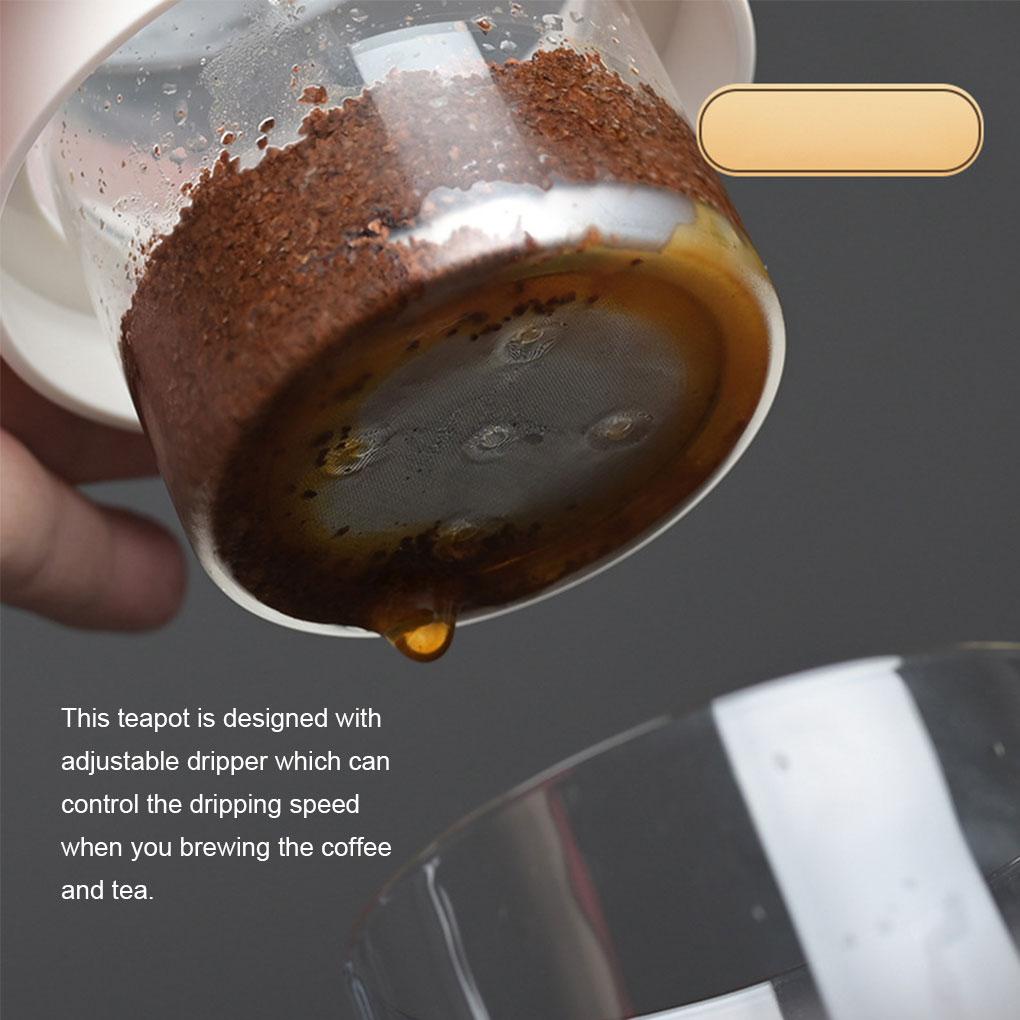 Ketel Botol Pembuat Kopi Dengan Dripper Adjustable Detachable Glass Tea Drink Making Tools Teko Rumah Tangga Restoran
