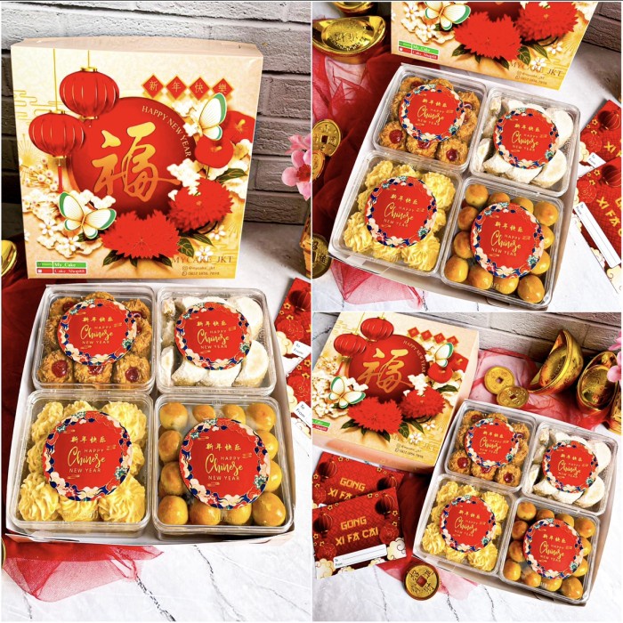 

(COD) paket kue kering imlek hampers