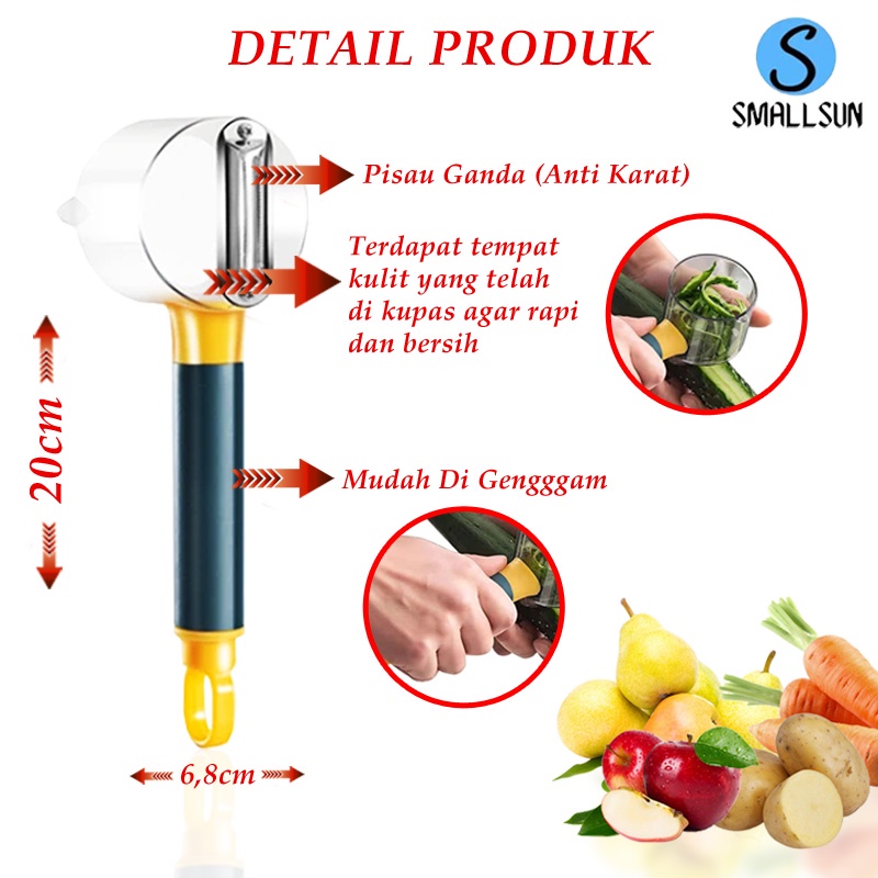 (COD)Pisau Pengupas Kulit Buah dan Sayur Peeler Bahan Stainless Stell Multifungsi Smallsun