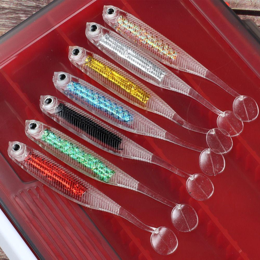 TOP 6pcs/lot Umpan Cacing Pancing Panas Buatan Warna Ganda 80mm/2.2g Capuchin Maggot