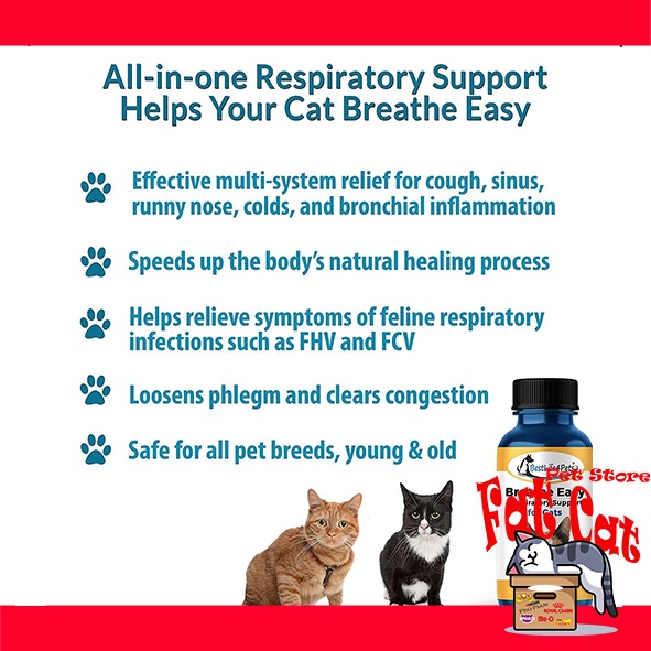 obat flu kucing Breathe Easy pilek ngorok infeksi pernafasan 30 pills