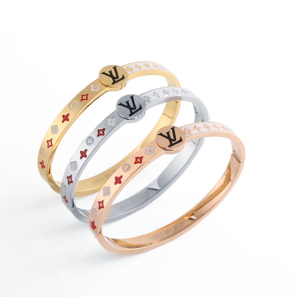 2021 Gelang Tangan Titanium Steel 18k Motif Print logo Keledai Untuk Perhiasan Wanita