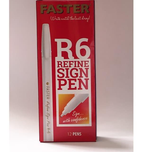 

Baru Puas Faster R6 Refine Sign Pen isi 12 pcs-Black