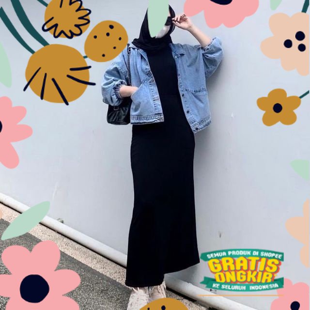 INNER SPAN DRESS RAJUT KNIT PREMIUM | LONG DRESS SPAN RAJUT TANPA LENGAN / baju pakaian murah