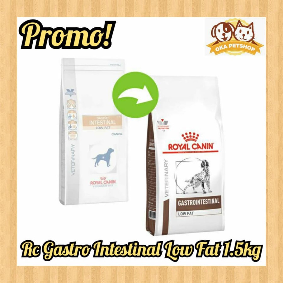 Royal Canin  Gastrointestinal Dog Low Fat 1,5kg - Makanan Anjing