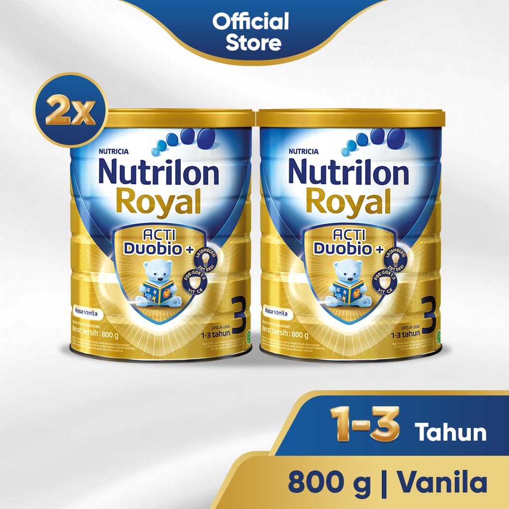 Nutrilon Royal 3 Vanila Susu Pertumbuhan Bubuk 800 gr x 2