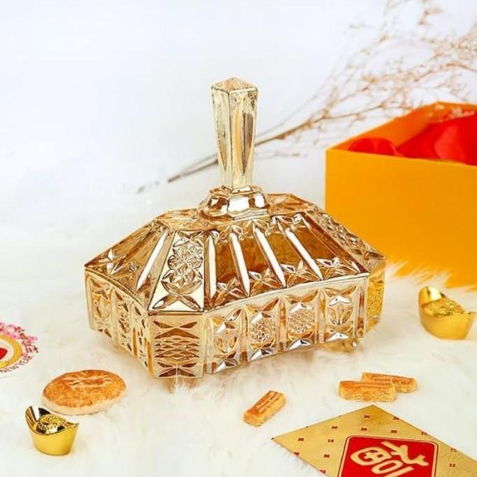 TEMPAT KUE KERING UKURAN BESAR / TOPLES KUE BAHAN KACA YH54634UJ