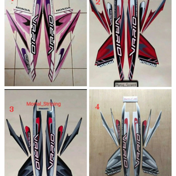 Emblem Stiker Striping Lis Body Vario 110 Karbu 2009 2010 Standar