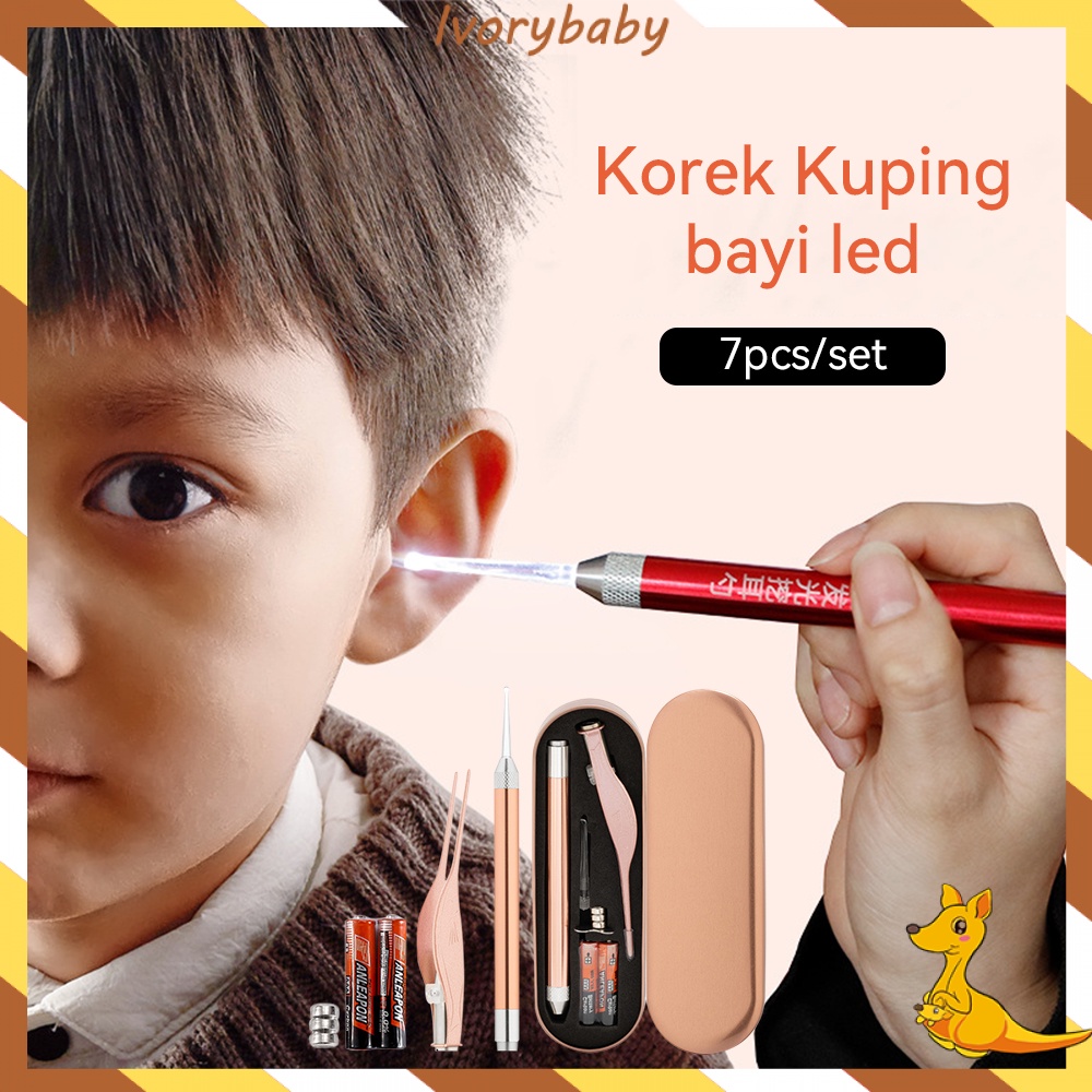 Ivorybaby Korek kuping led ear cleaning endoscope Pembersih telinga led ear cleaning endoscope